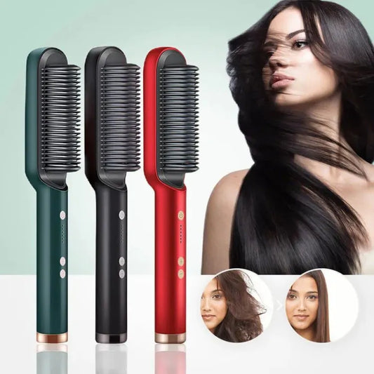 Electric 2-In-1 Professional Hair Straightener Comb